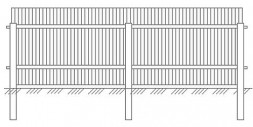 Забор из оцинкованного профнастила С-8 с полимерным покрытием (c двумя лагами)