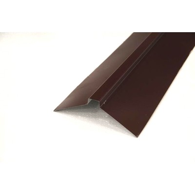 Планка конька плоского 150х150х2000 (ПЭ-01-8017-0,5) шоколад