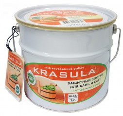 Защитно-декоративный состав «KRASULA® для бань и саун» 0,9 л